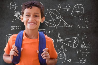 Bileşik görüntü gülümseyen çocuk portresi 