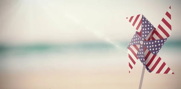 Wind catchers met Amerikaanse vlag — Stockfoto