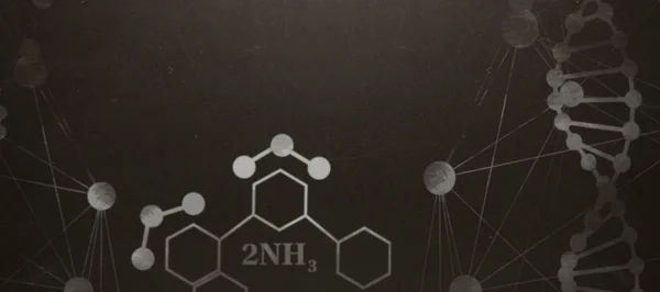 DNA-structuur tegen blackboard — Stockfoto