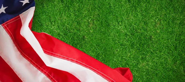 çim karşı Amerikan bayrağı