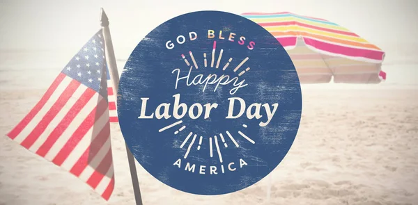 happy labor day text on poster