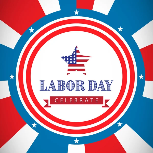 Labor day celebrate text and star — Stock Photo, Image