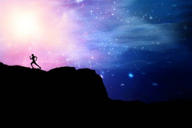 kadın uzay karşı koşu uygun