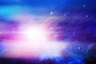 Aurora gece gökyüzü mavi