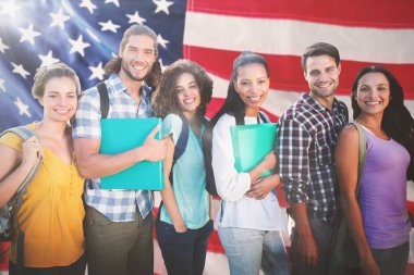 öğrencilerin grup gülümseyen 