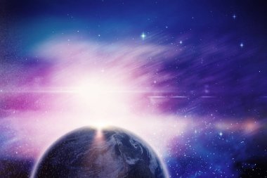 Toz sıçramasına karşı Dünya'nın Küre