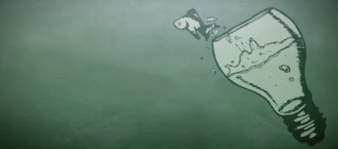 Balık ampul kase dışarı atlama 