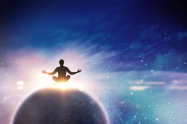 Yoga poz meditasyon Zen işadamı