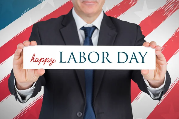 Olgun işadamı gösteren kartı 