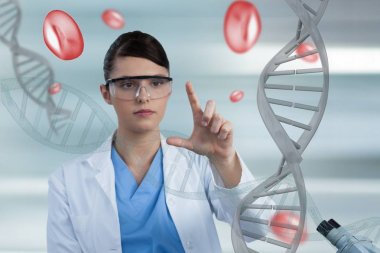 3D Dna dizilerini ve hücreleri ile işaret doktor