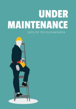 Altında bakım metinle alt adam 