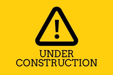 Altında inşaat metinle bir uyarı işareti