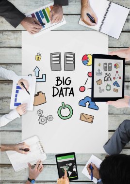 Web grafikleri ile masa üst toplantısı