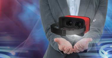 Sanal gerçeklik kulaklık w ile el