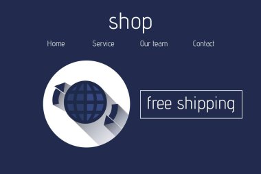 Ücretsiz nakliye metin arayüzü ile online alışveriş