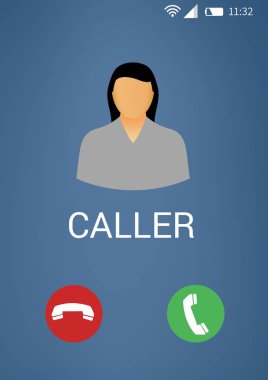 Gelen telefon görüşmesi arabirimi