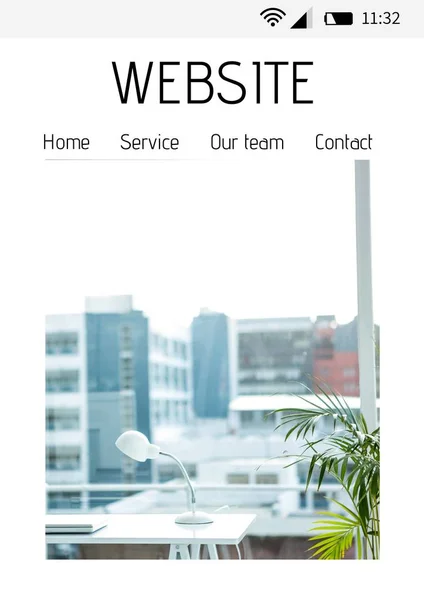 Website phone interface — Stock Photo, Image