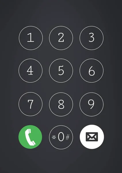 Interface do teclado do telefone — Fotografia de Stock