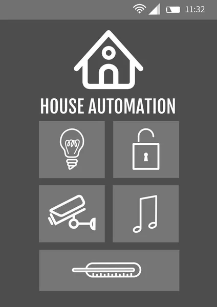 Smart house application interface — Stock Photo, Image