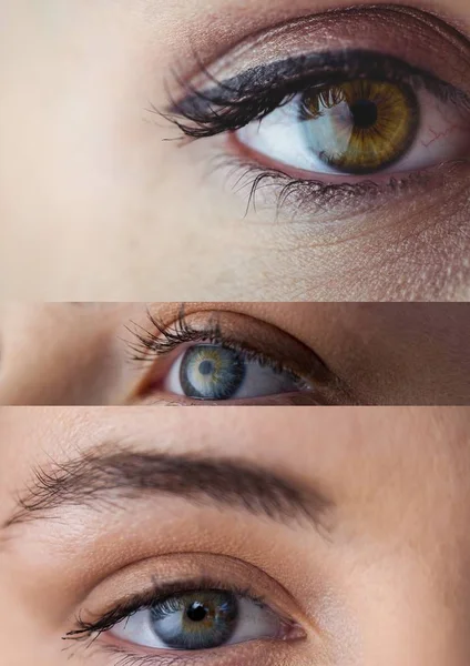 Varios ojos en serie de tres —  Fotos de Stock