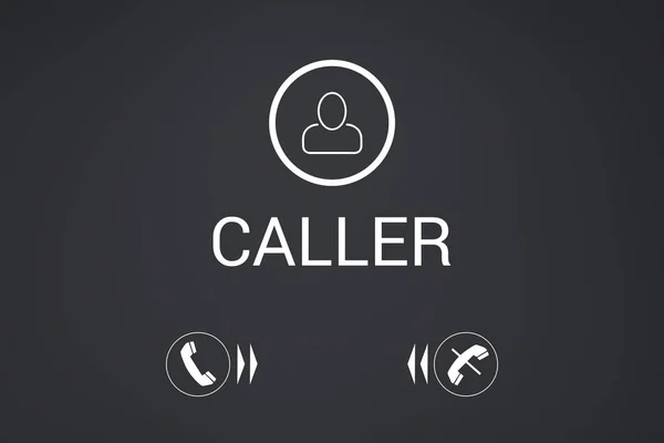 Incoming phone call interface — Stock Photo, Image