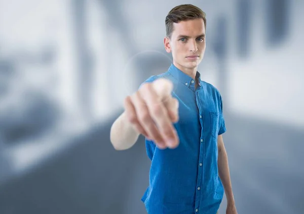 Man interactie met de lucht — Stockfoto