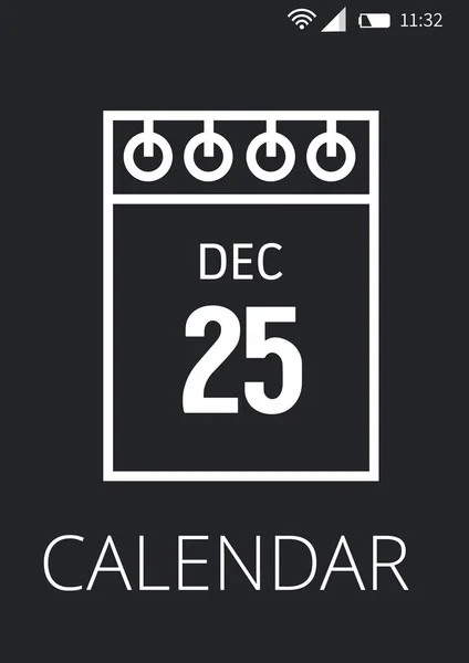 Rozhraní kalendáře aplikace — Stock fotografie