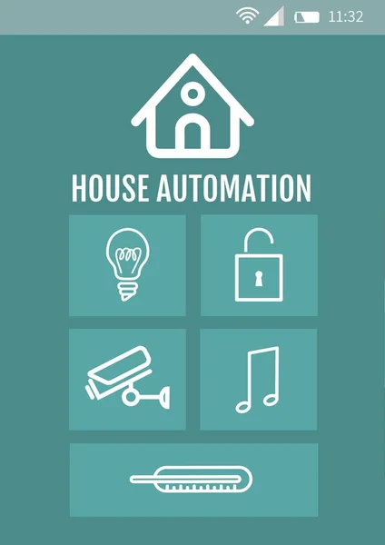 Smart house application interface — Stock Photo, Image