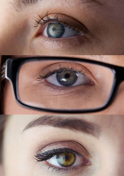 3 시리즈에 다양 한 눈 — 스톡 사진