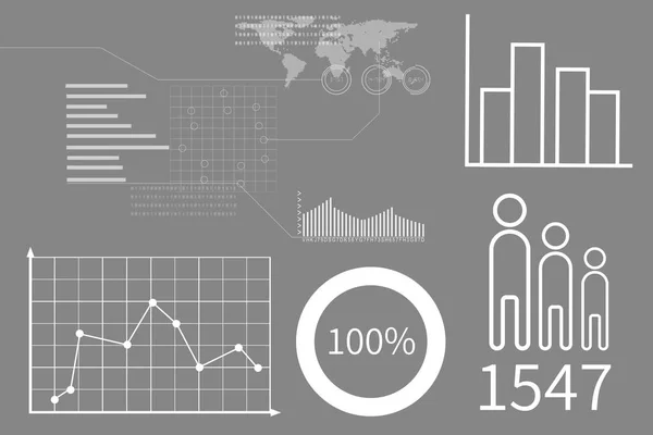 Obchodní rozhraní s grafikou — Stock fotografie
