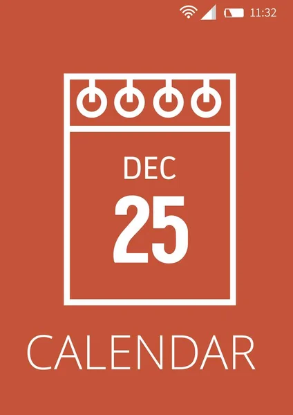 Interface de aplicação do calendário — Fotografia de Stock
