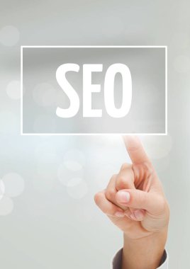 SEO iş metin ile etkileşim el 