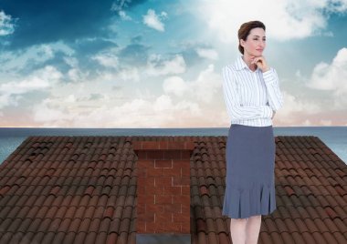 Çatıda duran işkadını