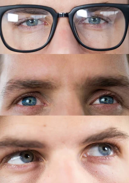 Varios ojos en serie de tres — Foto de Stock