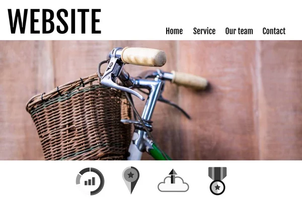 Interfaccia minimalista del sito web — Foto Stock
