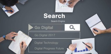 İş toplantısı koyu arka plan