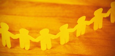 rakamlar zinciri oluşturan kağıt kesme