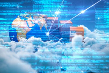 Dünya tarafından Konveyör bant üzerine karton kutular