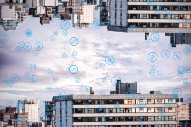 Kule City gökyüzü karşı