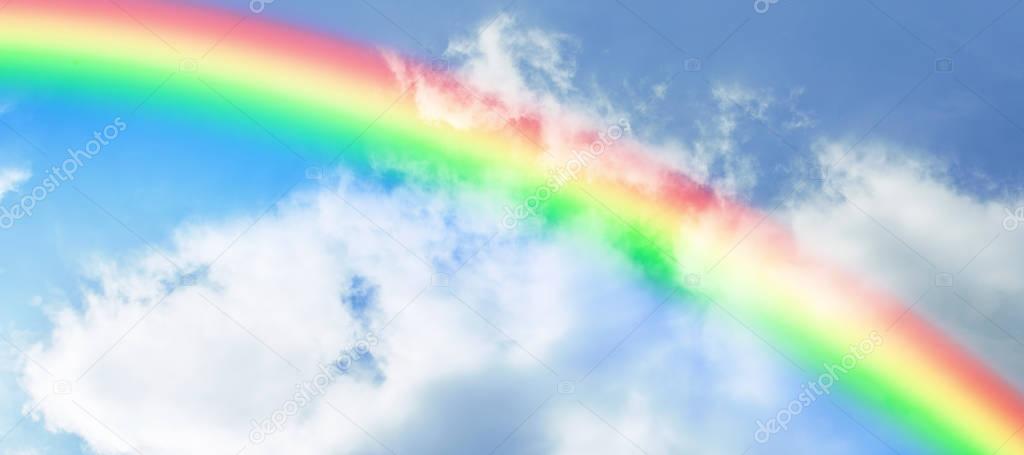 Illustration of rainbow against sky