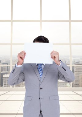 Boş kartı ofiste holding iş adamı