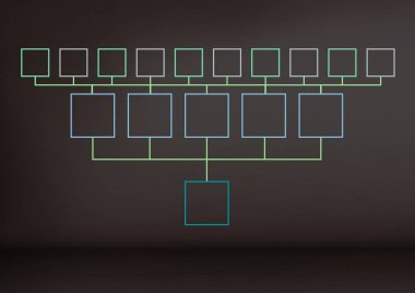 koyu arka plan üzerinde zihin haritası