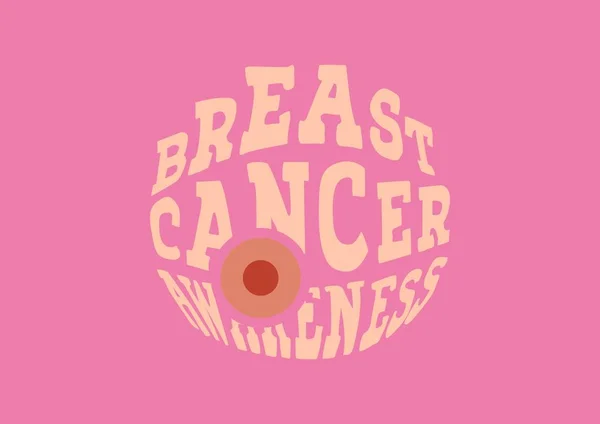 Breast cancer awareness text — Stock Photo, Image
