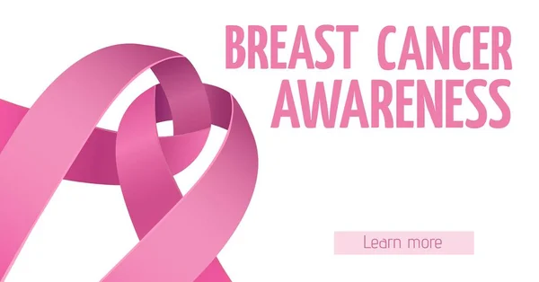 Sitio web de sensibilización sobre el cáncer de mama — Foto de Stock