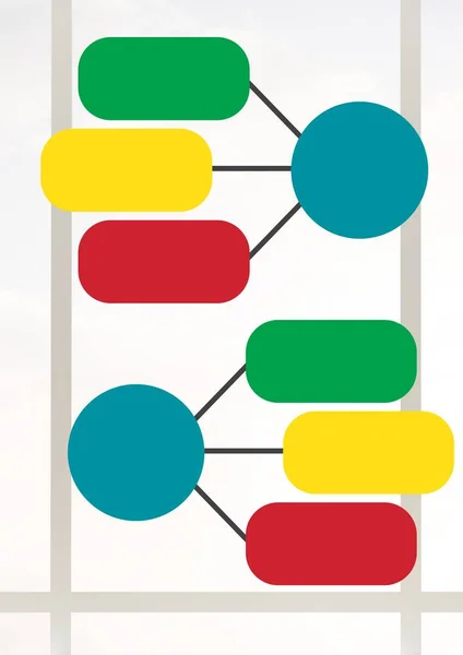 Mente colorida mapa sobre fundo brilhante — Fotografia de Stock