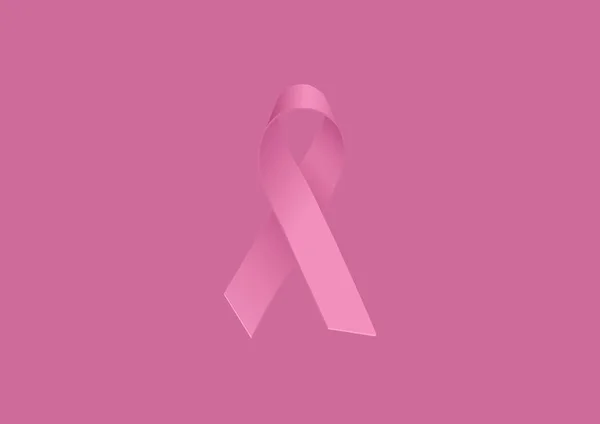 Pink ribbon and breast cancer — Stock Photo, Image