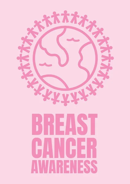 World map and breast cancer awareness — Stock Photo, Image