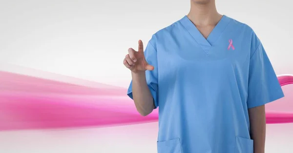 Kobieta lekarz z rakiem piersi — Zdjęcie stockowe