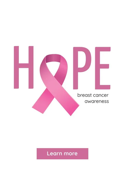 Sito web di sensibilizzazione sul cancro al seno — Foto Stock