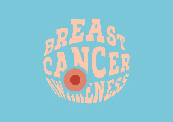 Breast cancer awareness text — Stock Photo, Image